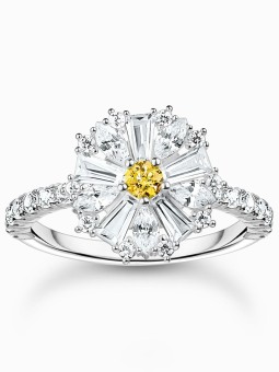 anello donna Thomas Sabo TR2493-051-4-54 Cocktailring flower with stones silver Ladies