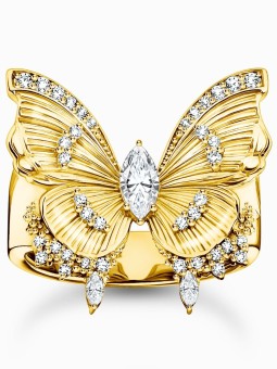 anello donna Thomas Sabo TR2495-414-14-56 Cocktailring butterfly gold plated Ladies