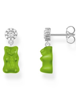 orecchini donna Thomas Sabo H2330-052-6 ear studs with green goldbears silver Ladies