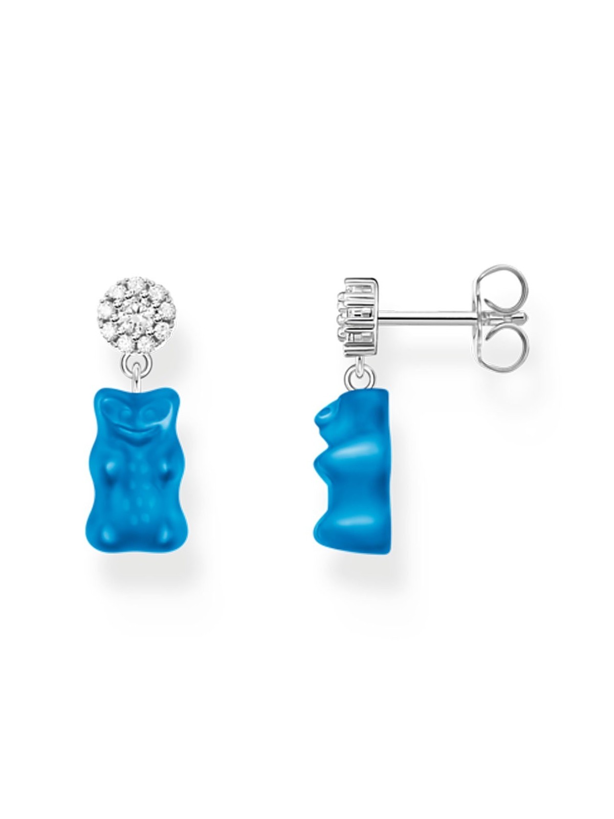 orecchini donna Thomas Sabo H2330-052-1 ear studs with blue goldbears silver Ladies