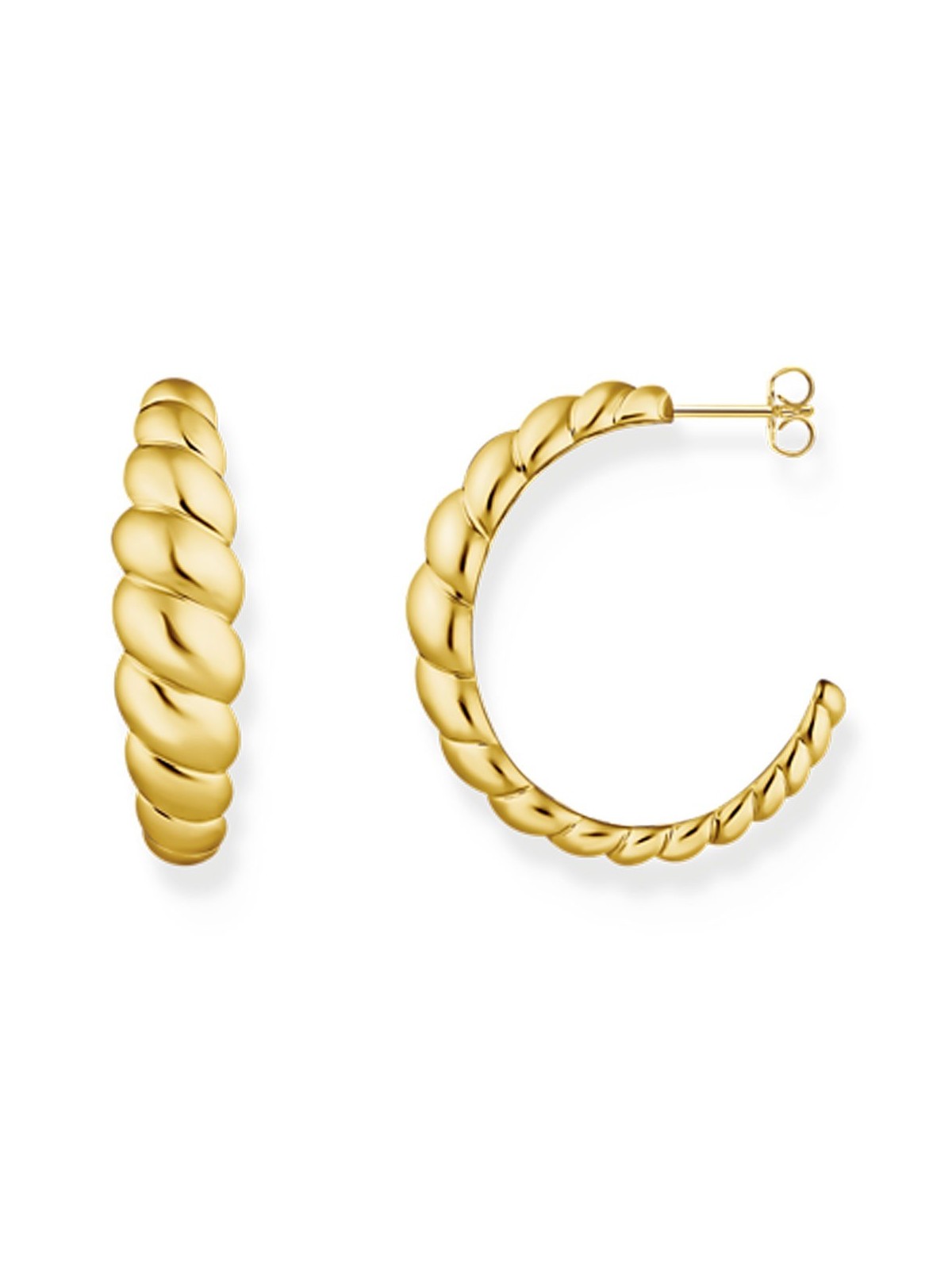 orecchini donna Thomas Sabo CR758-413-39 hoops organic forms gold plated Ladies