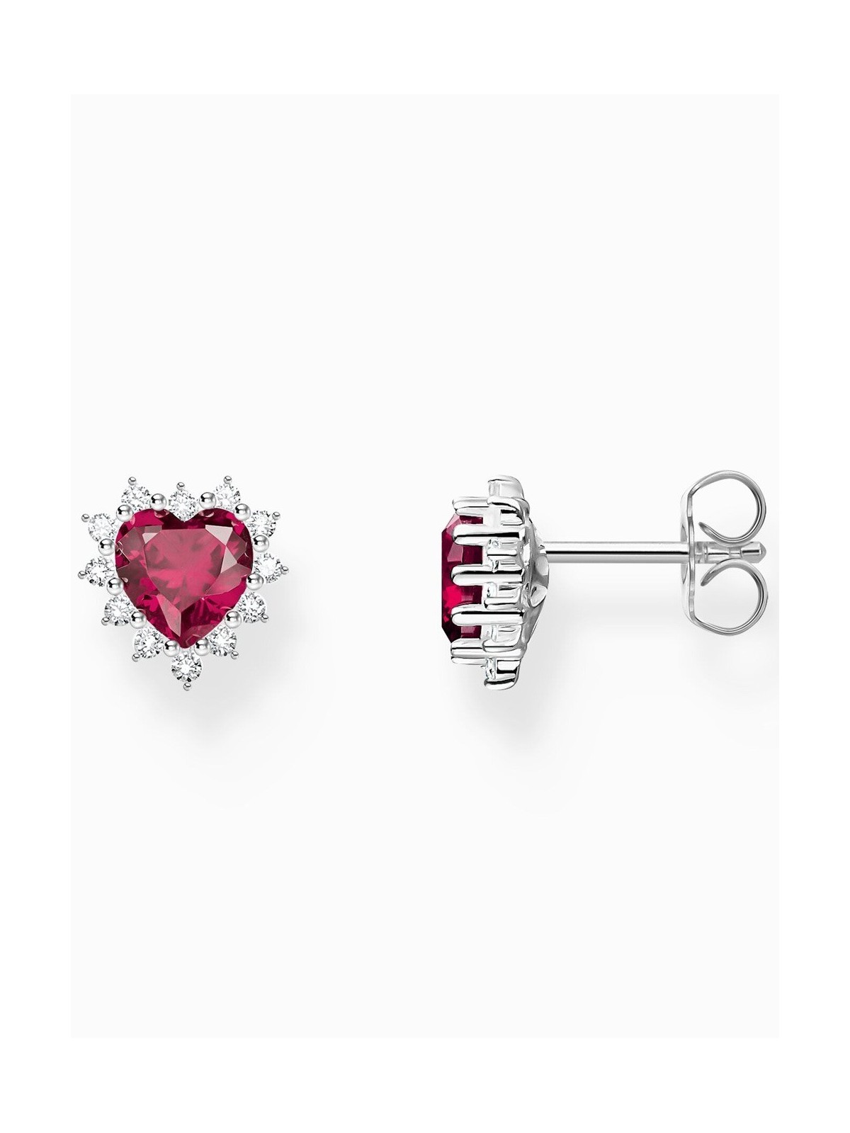 orecchini donna Thomas Sabo H2315-013-10 heart ear studs romance silver Ladies