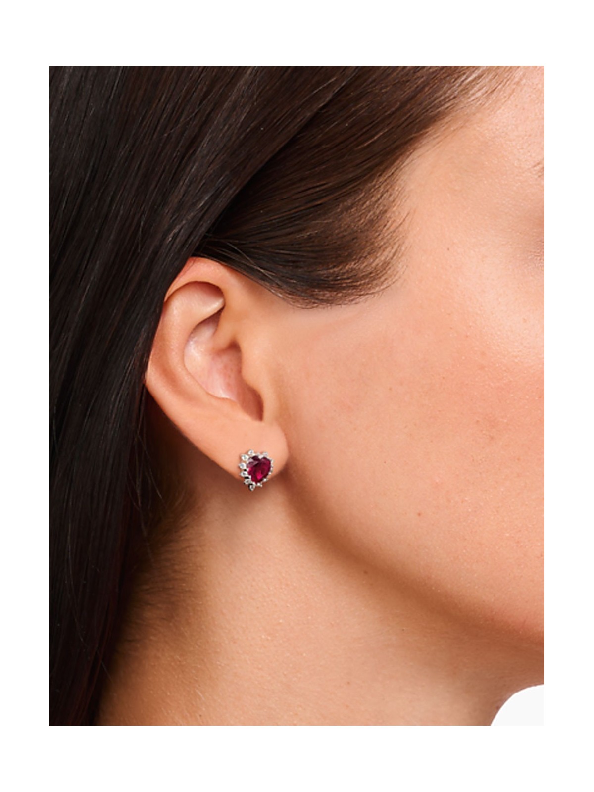 orecchini donna Thomas Sabo H2315-013-10 heart ear studs romance silver Ladies