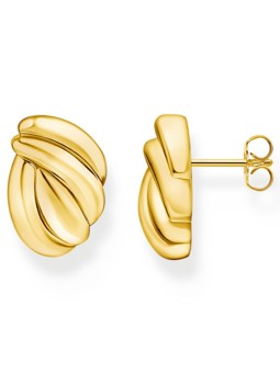 orecchini donna Thomas Sabo H2327-413-39 ear studs organic forms gold plated small Ladies
