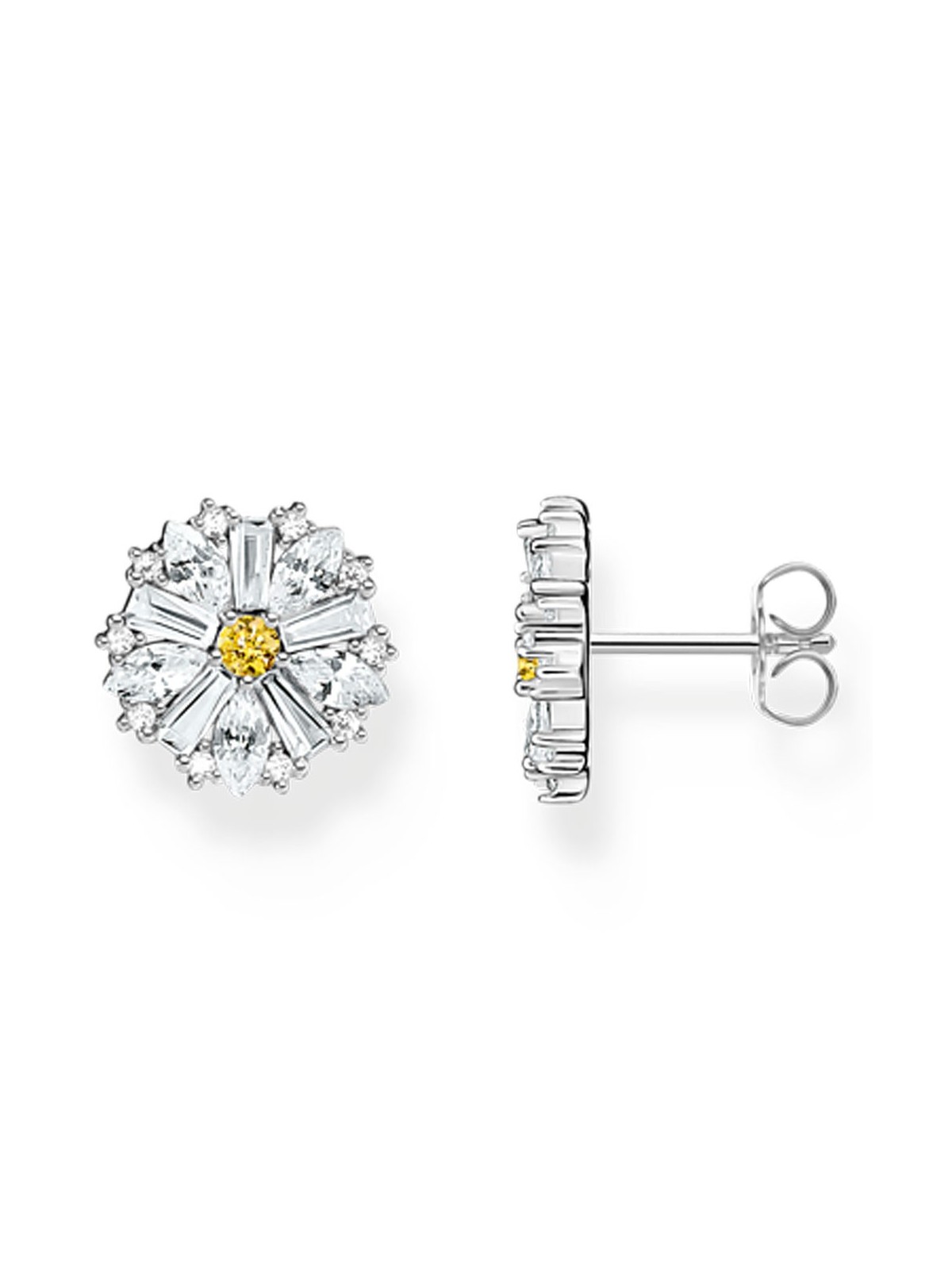 orecchini donna Thomas Sabo H2169-051-4 ear studs flower big silver Ladies