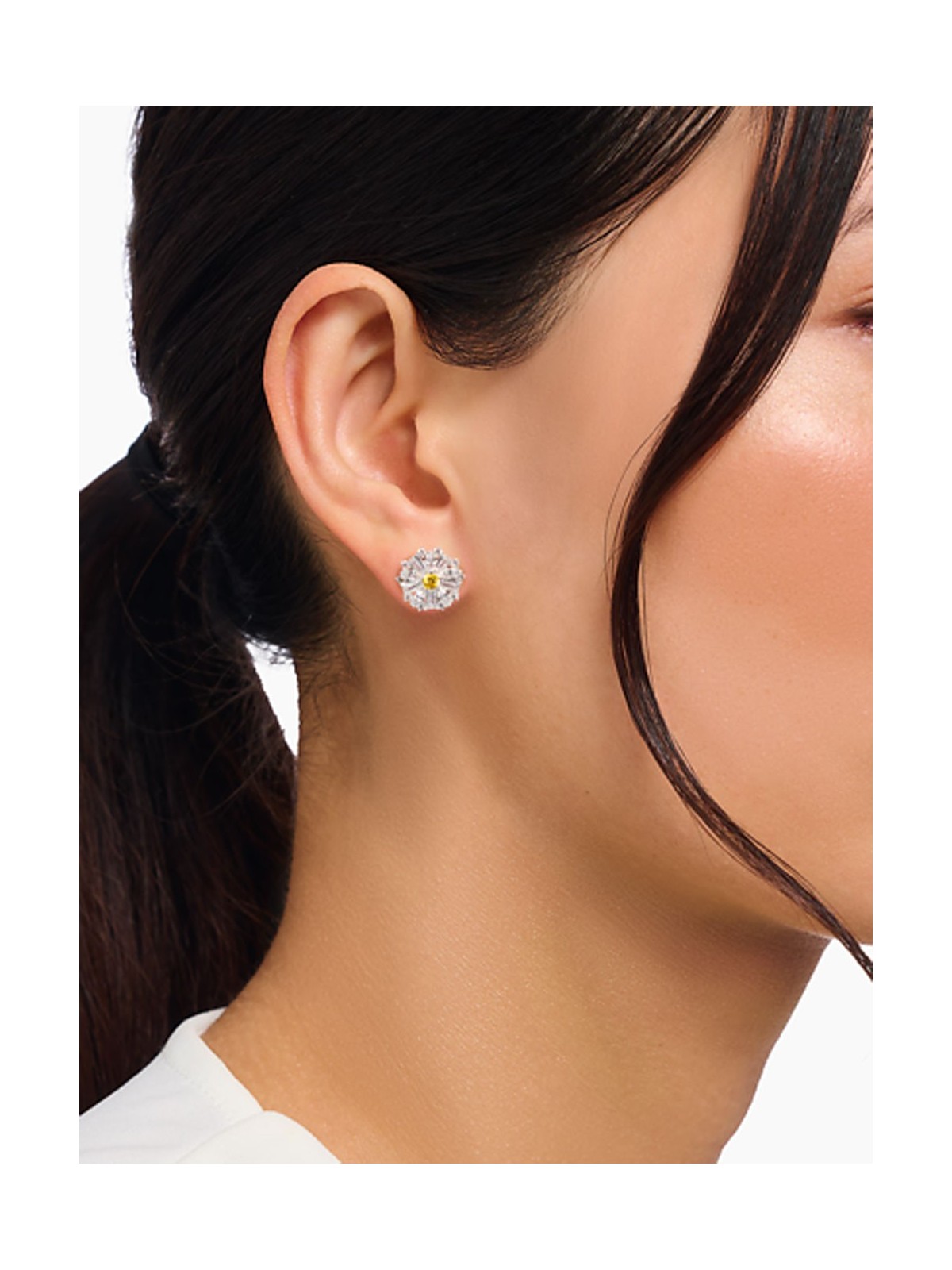 orecchini donna Thomas Sabo H2169-051-4 ear studs flower big silver Ladies