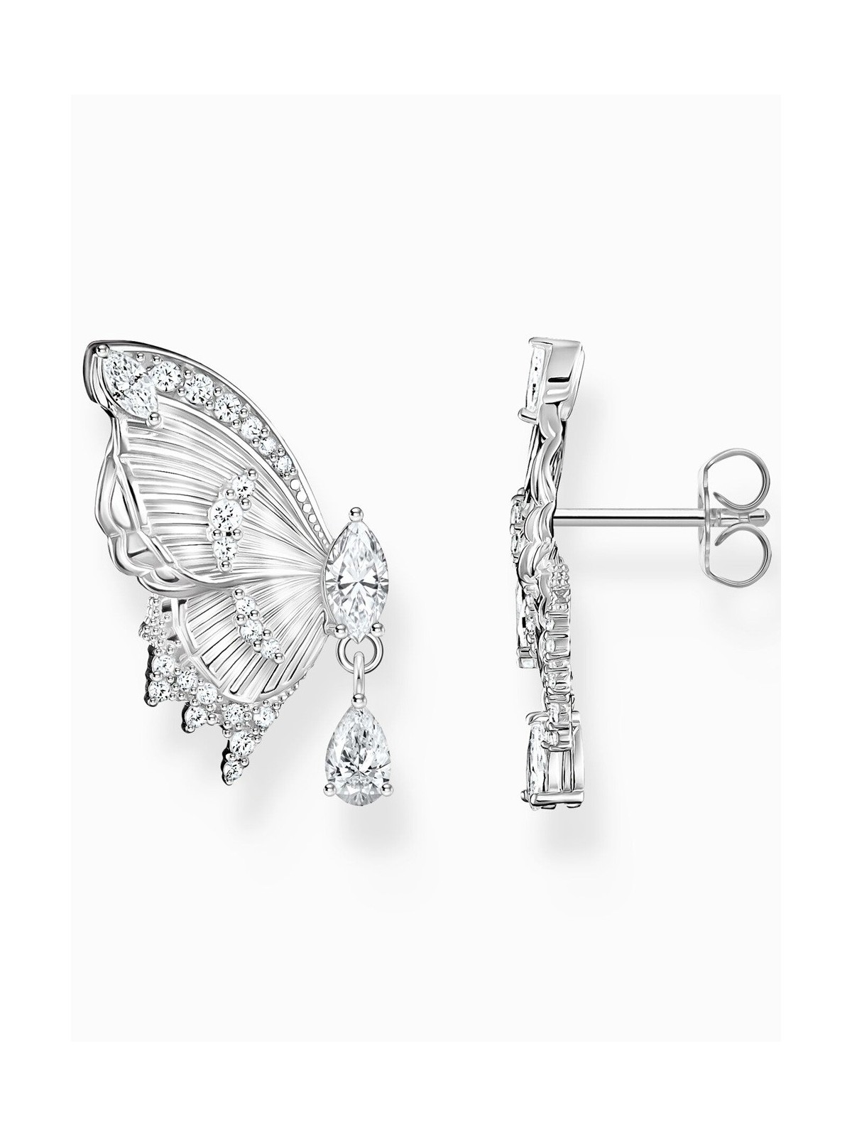 orecchini donna Thomas Sabo H2328-051-14 ear studs butterfly with stones silver Ladies