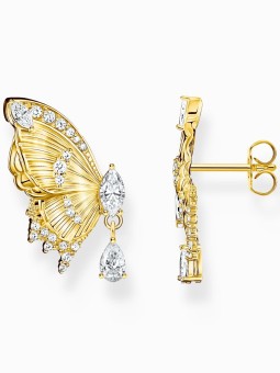 orecchini donna Thomas Sabo H2328-414-14 ear studs butterfly with stones gold plated Ladies