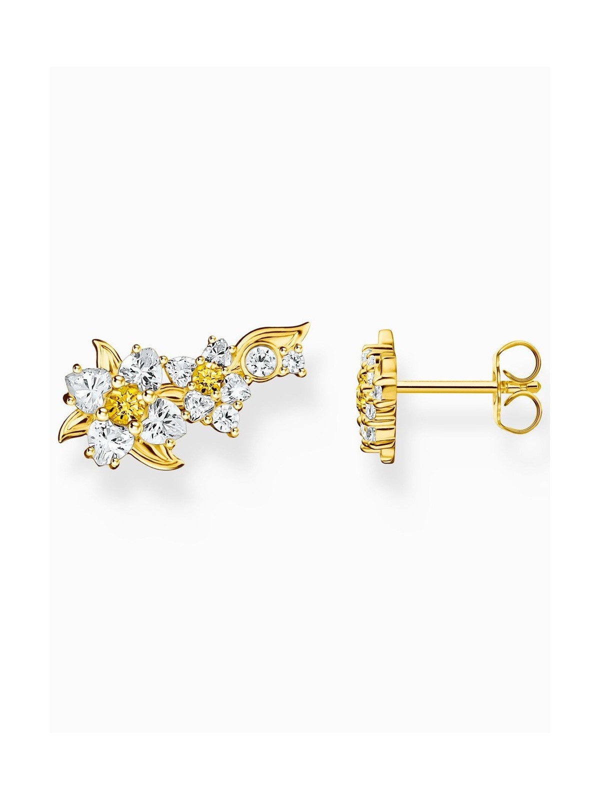 orecchini donna Thomas Sabo H2324-414-4 ear studs flower gold plated Ladies
