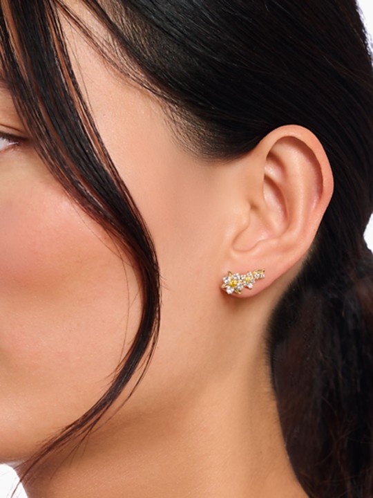 orecchini donna Thomas Sabo H2324-414-4 ear studs flower gold plated Ladies