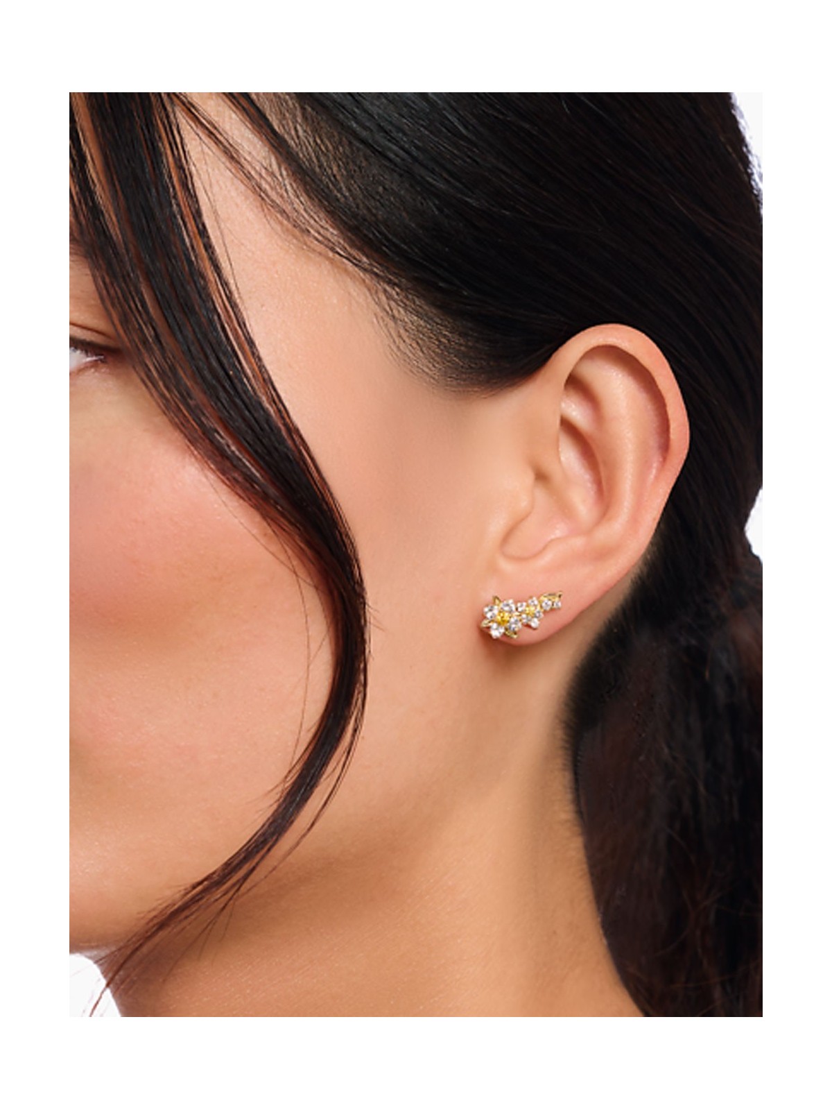 orecchini donna Thomas Sabo H2324-414-4 ear studs flower gold plated Ladies