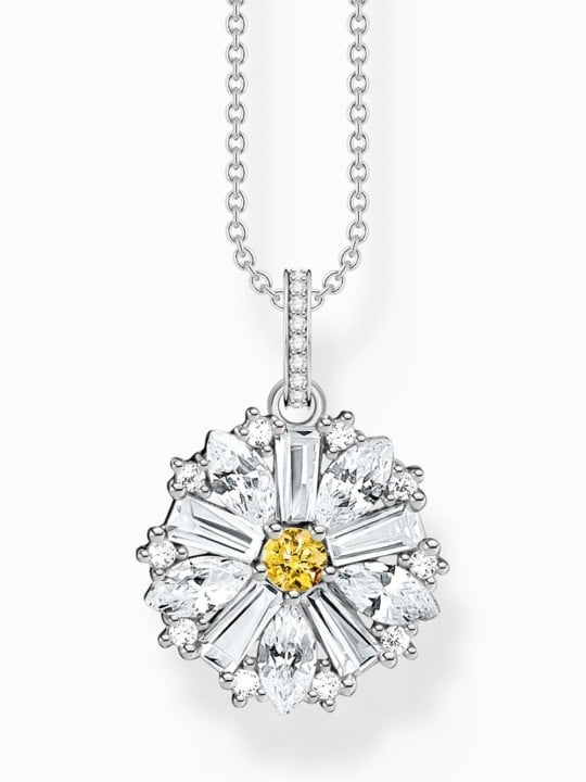 collana donna Thomas Sabo KE2086-051-4-L45V chain with flowern charms silver Ladies