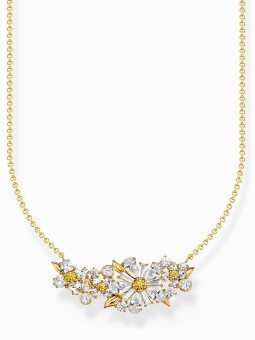 collana donna Thomas Sabo KE2085-414-4-L45V chain flower with stones gold plated Ladies