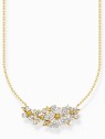 collana donna Thomas Sabo KE2085-414-4-L45V chain flower with stones gold plated Ladies