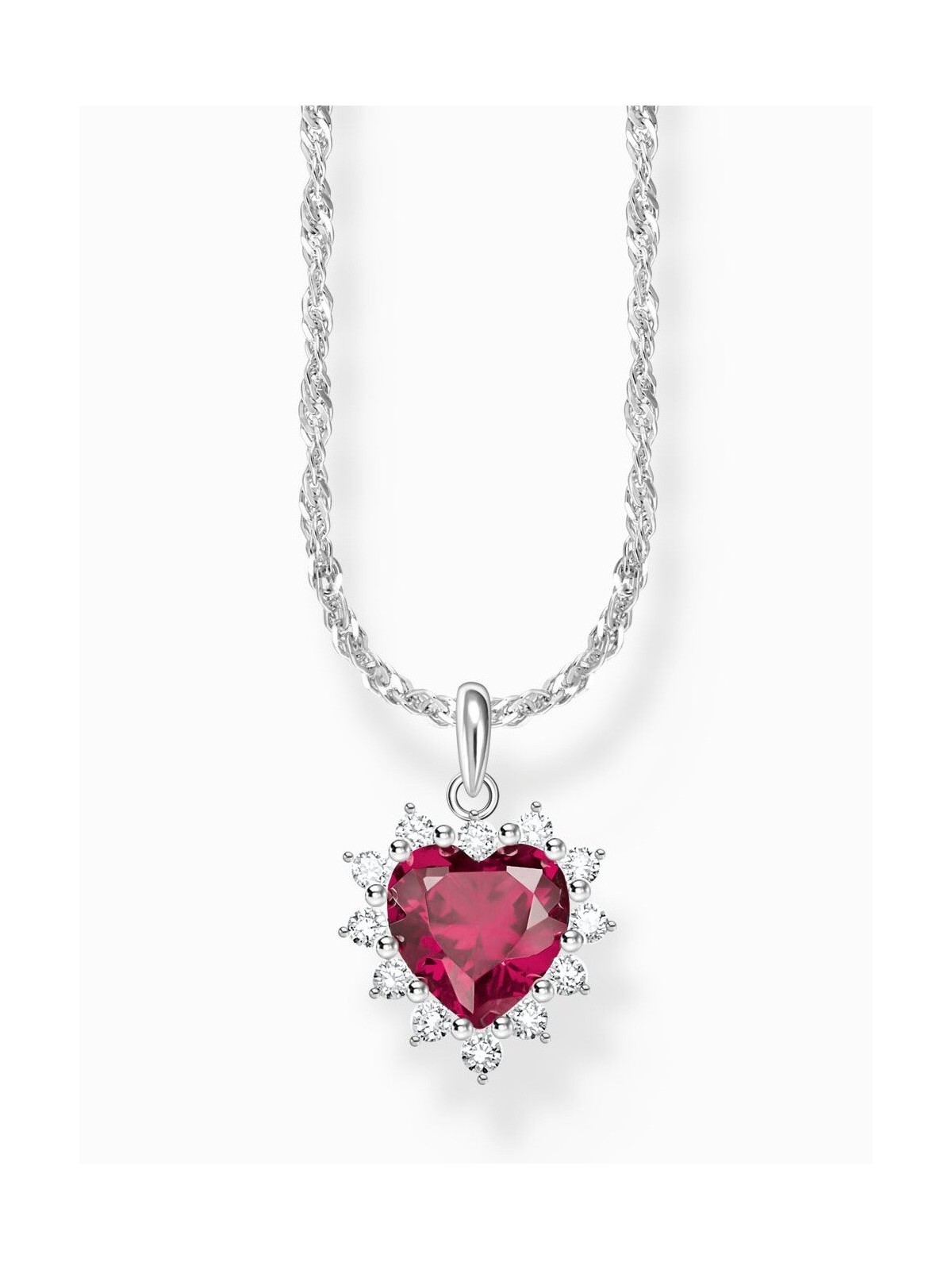 collana donna Thomas Sabo KE2305-013-10-L45V chain with heart charms romance silver Ladies