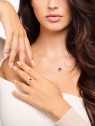 collana donna Thomas Sabo KE2305-013-10-L45V chain with heart charms romance silver Ladies