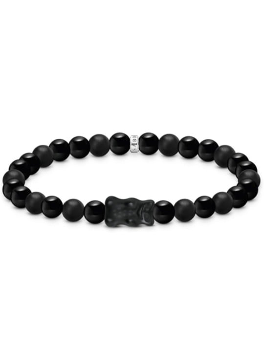 bracciale donna Thomas Sabo A2204-017-11-L17 Bead bracelet with black goldbears silver