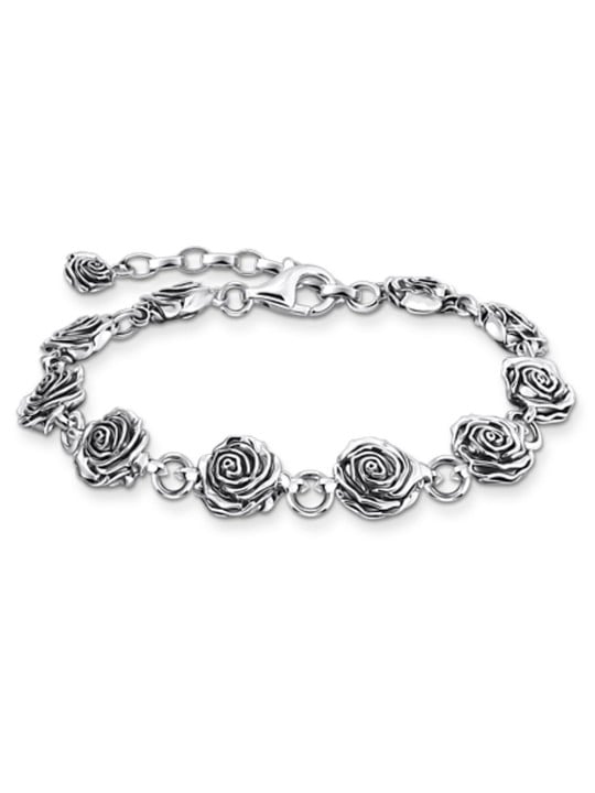 bracciale donna Thomas Sabo A2197-637-21-L19V bracelet midnight rose silver