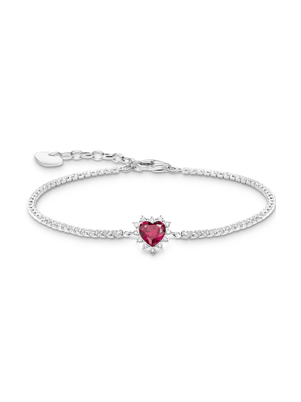 bracciale donna Thomas Sabo A2188-013-10-L19V heart bracelet romance silver