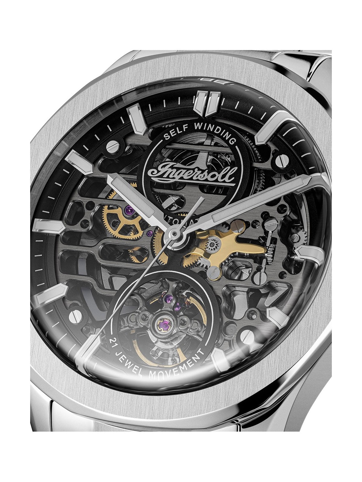 orologio uomo Ingersoll I16701 Mens Watch Ingersoll Bronc Automatic 44mm 5ATM