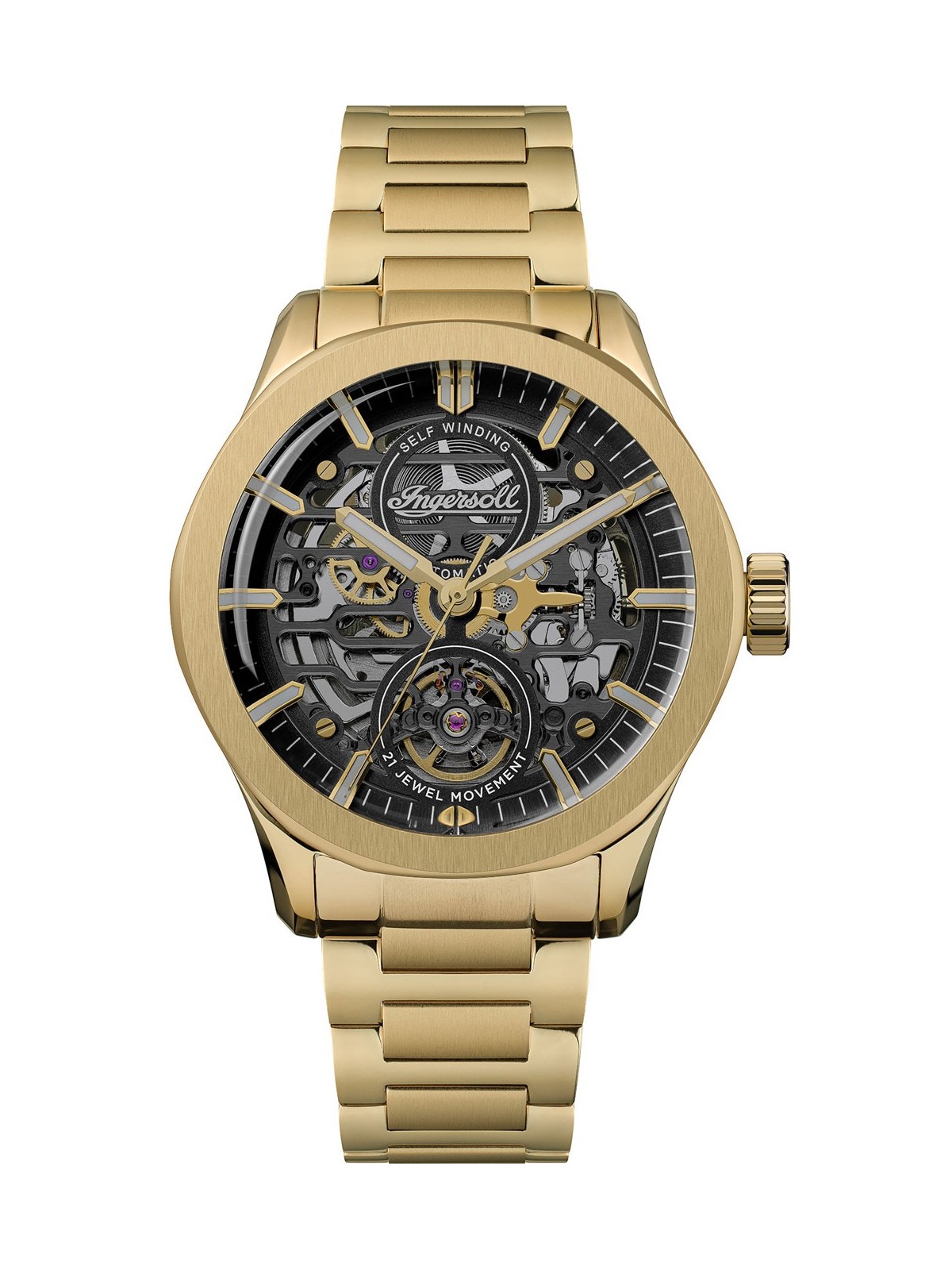 orologio uomo Ingersoll I16702 Mens Watch Ingersoll Bronc Automatic 44mm 5ATM