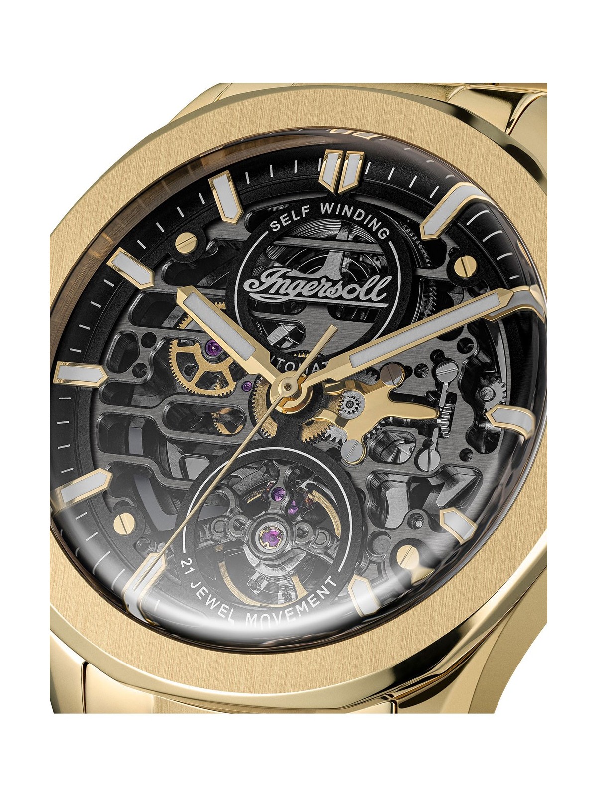 orologio uomo Ingersoll I16702 Mens Watch Ingersoll Bronc Automatic 44mm 5ATM
