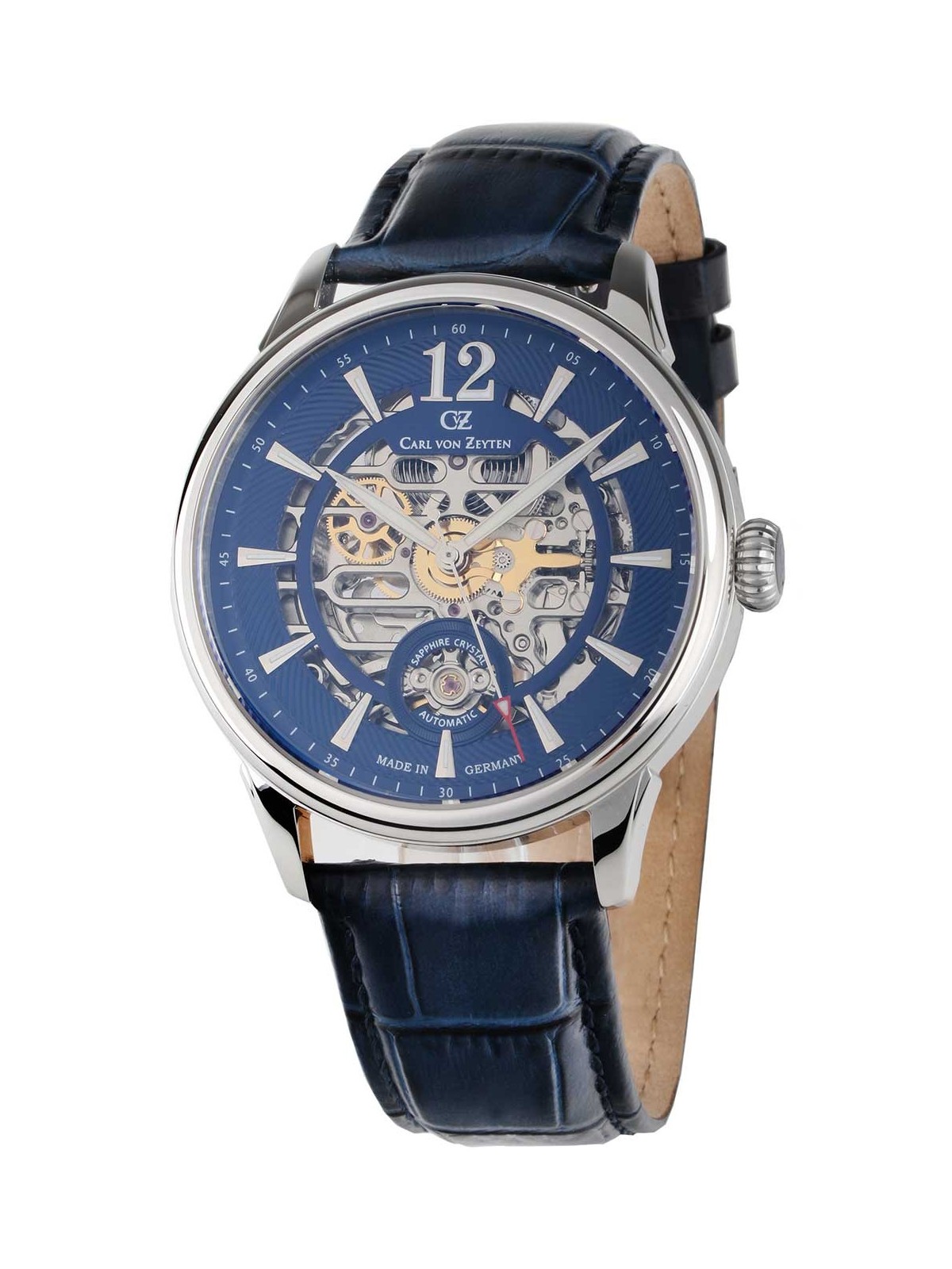 orologio uomo Carl von Zeyten CVZ0080BLS Mens Watch Schramberg Automatic 42mm 5ATM