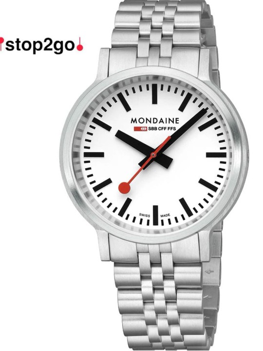 orologio uomo Mondaine MST.4101B.SJ.2SE Mens Watch Stop2go 41mm 3ATM