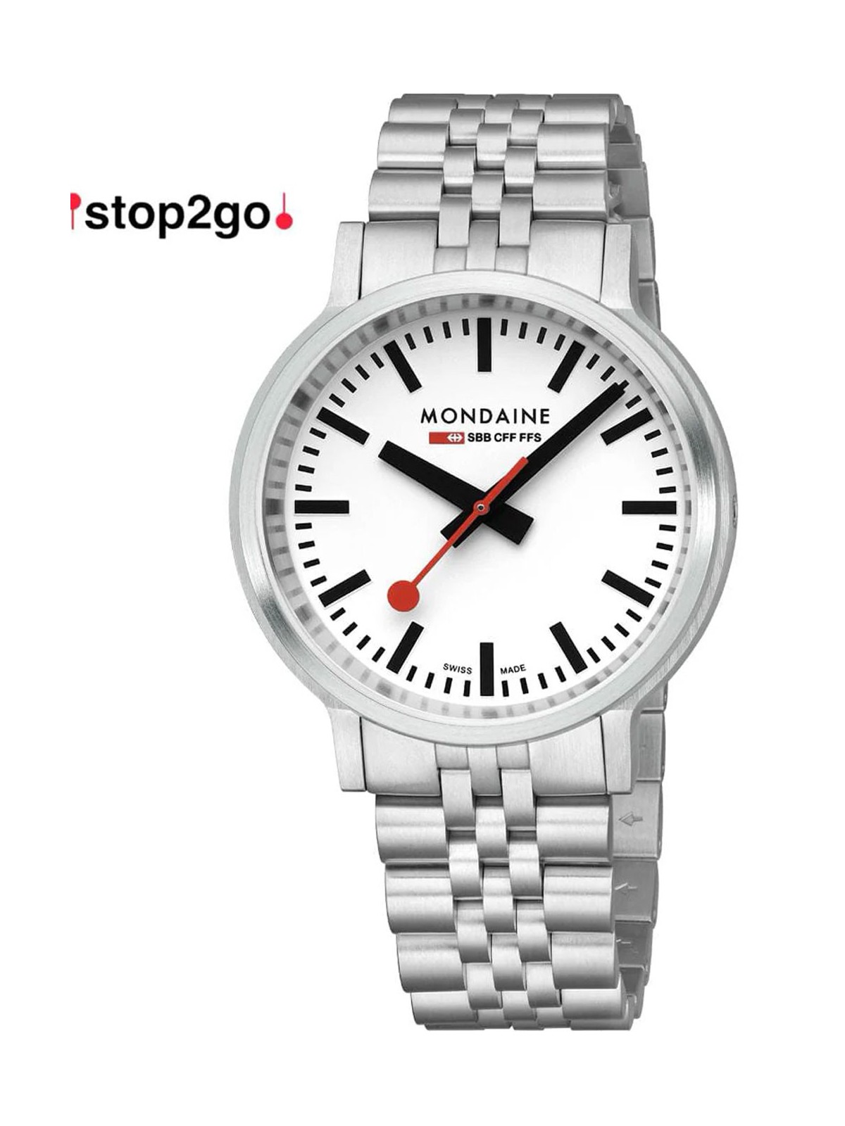 orologio uomo Mondaine MST.4101B.SJ.2SE Mens Watch Stop2go 41mm 3ATM