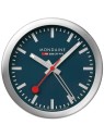 sveglia Mondaine A997.MCAL.46SBV.2 silver bluemini Wall Clock Table Clock & Alarm Clock 12,5 cm