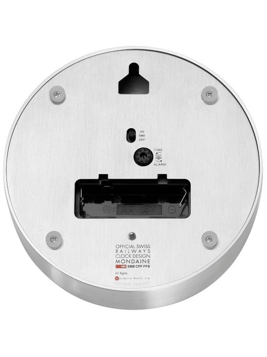 sveglia Mondaine A997.MCAL.46SBV.2 silver bluemini Wall Clock Table Clock & Alarm Clock 12,5 cm