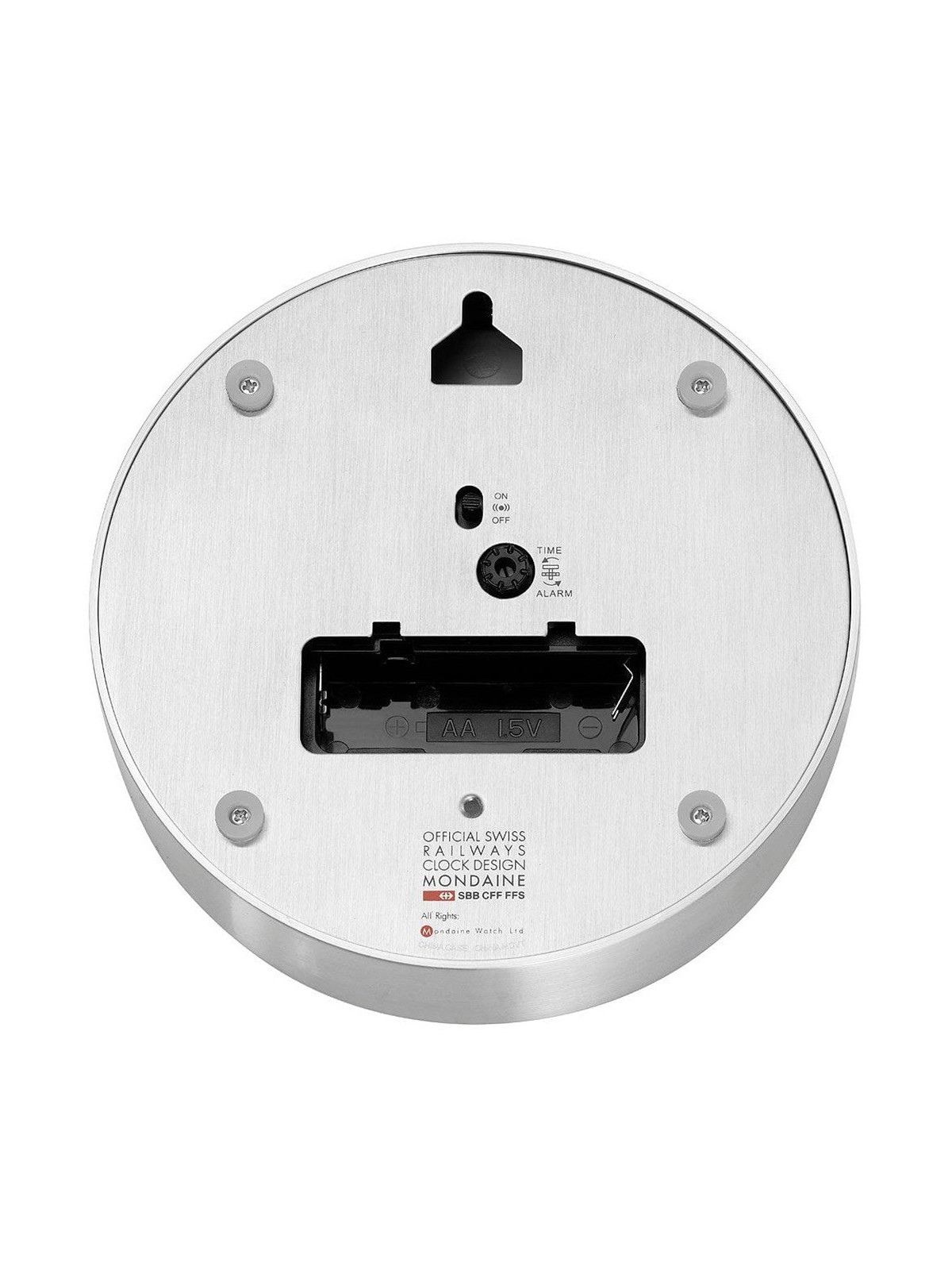 sveglia Mondaine A997.MCAL.46SBV.2 silver bluemini Wall Clock Table Clock & Alarm Clock 12,5 cm