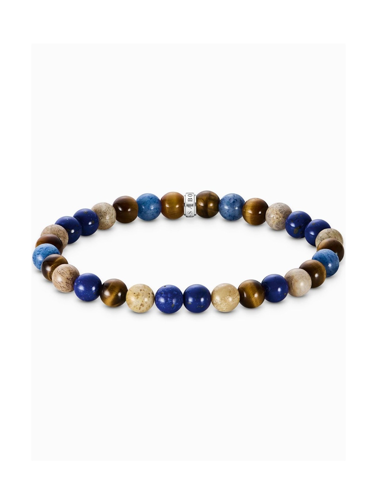 bracciale donna Thomas Sabo A2193-926-7-L19 Unisex Bead Bracelet in shades of brown and blue