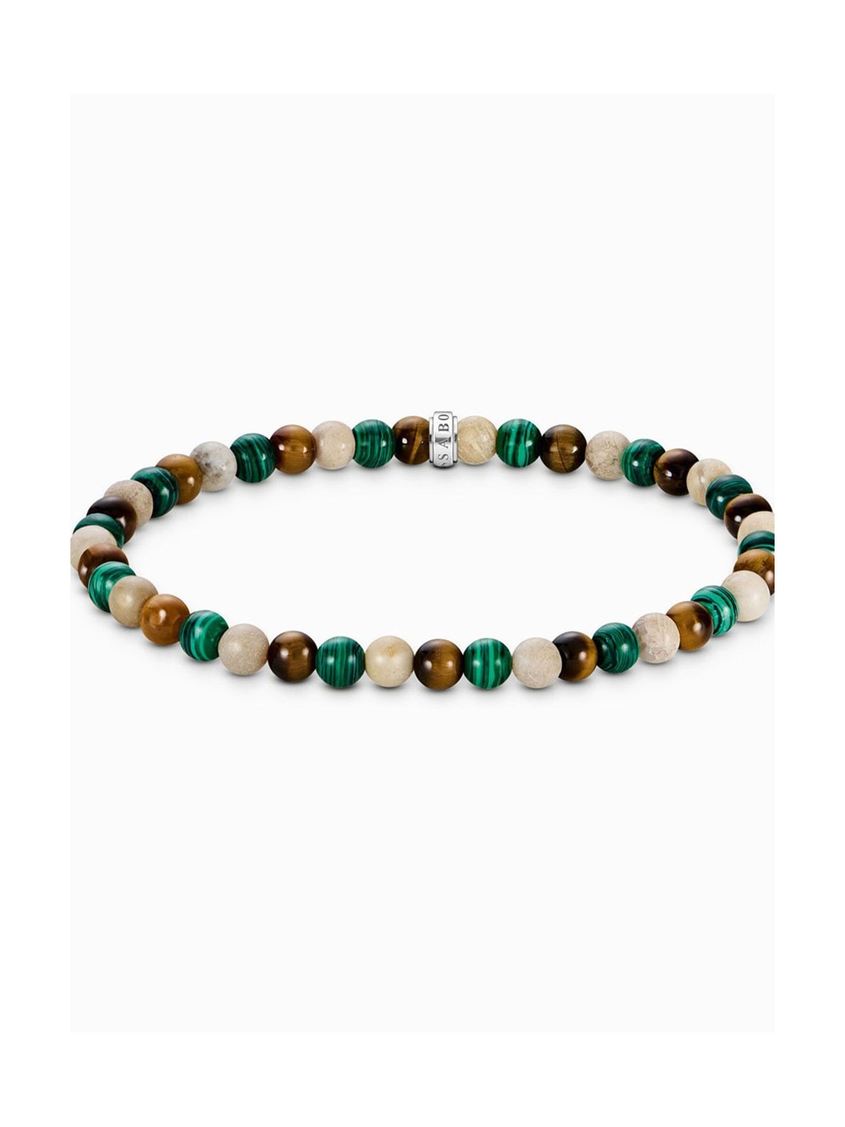 bracciale donna Thomas Sabo A2183-468-7-L19 Unisex Bead Bracelet in earth and green tones