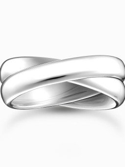 anello donna Thomas Sabo TR2490-001-21-64 Ladies Ring - Duo narrow silver