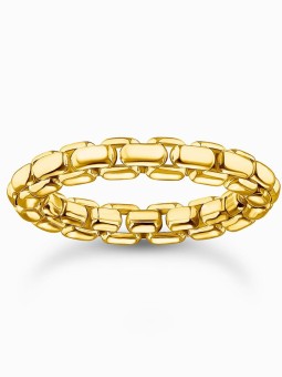 anello uomo Thomas Sabo TR2502-413-39-62 Unisex Ring - Box chain gold plated