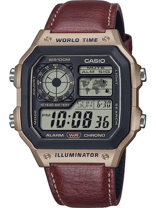 orologio uomo Casio AE-1200WHL-5AVEF Mens Watch Timeless Collection 42mm 10ATM