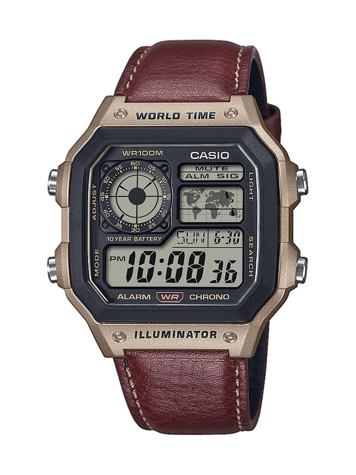 orologio uomo Casio AE-1200WHL-5AVEF Mens Watch Timeless Collection 42mm 10ATM