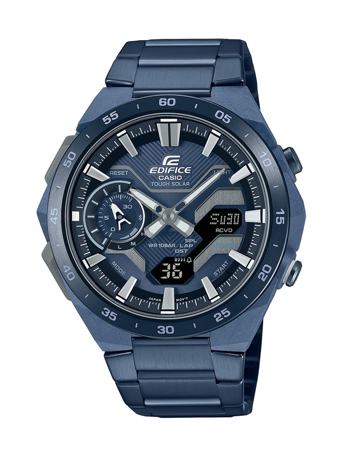 orologio uomo Casio ECB-2200CB-2AEF Mens Watch Edifice Sospensione Solar 48mm 10ATM