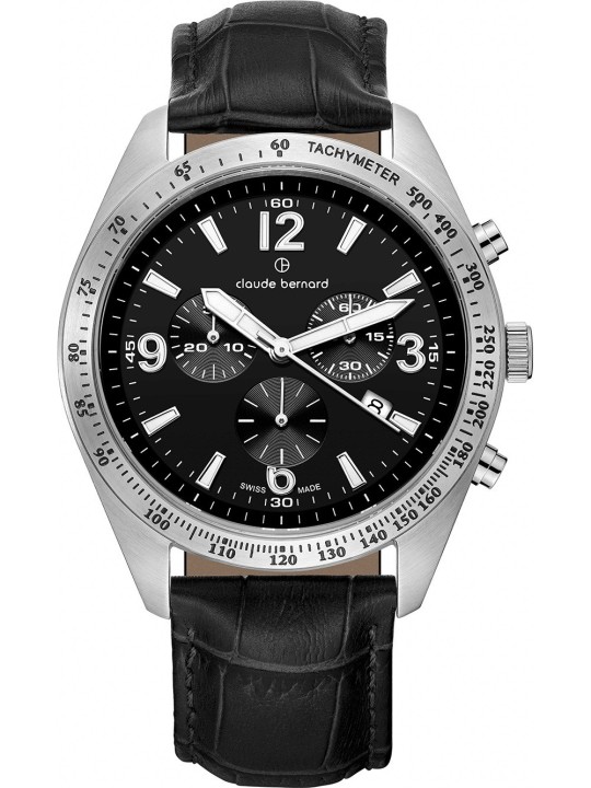orologio uomo Claude Bernard 10247-3C-NB Mens Watch ST50 Chronograph 44mm 5ATM