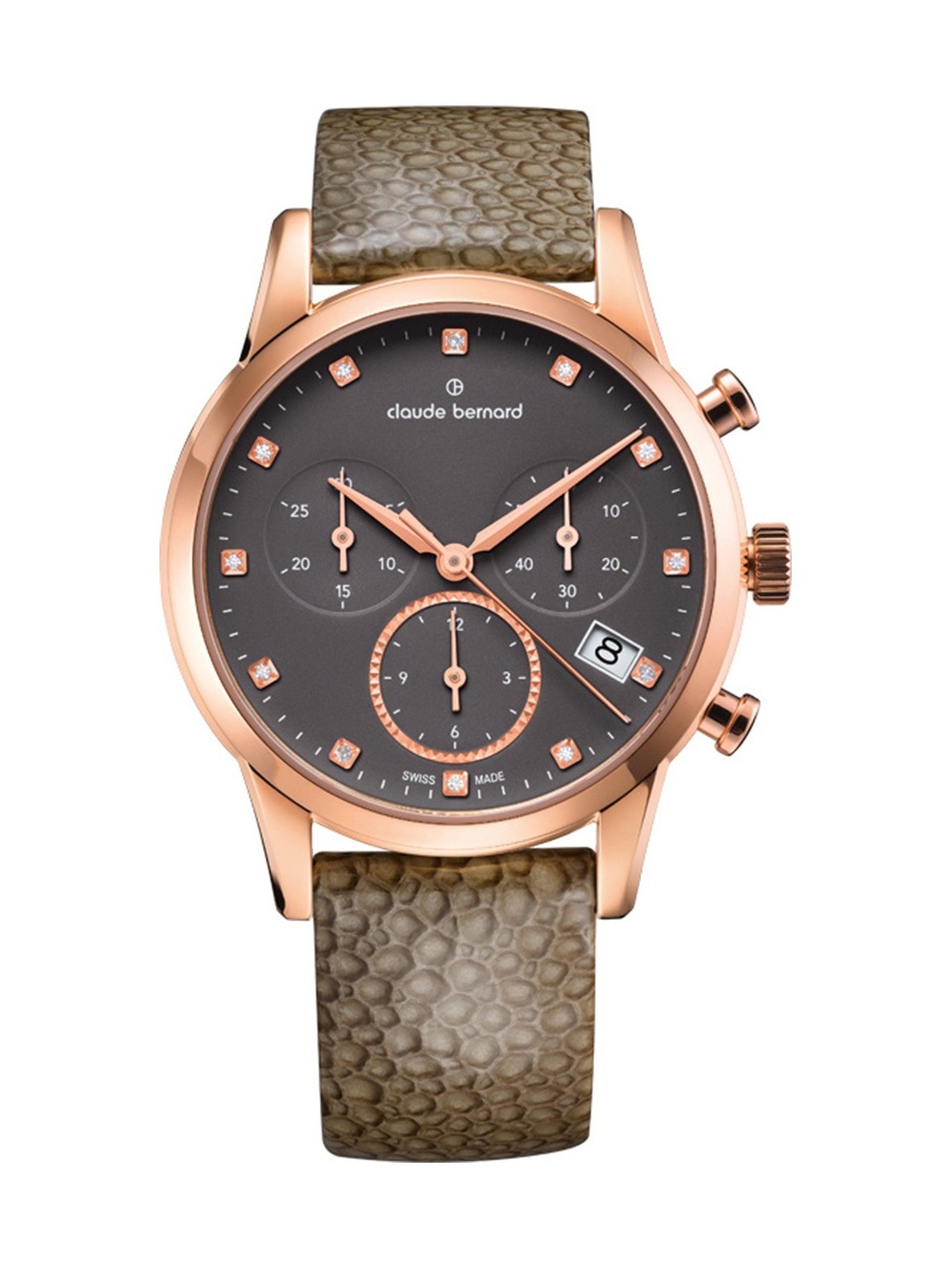 orologio donna Claude Bernard 10231-37R-TAPR1 Ladies Watch Classic Chronograph 35mm 5ATM