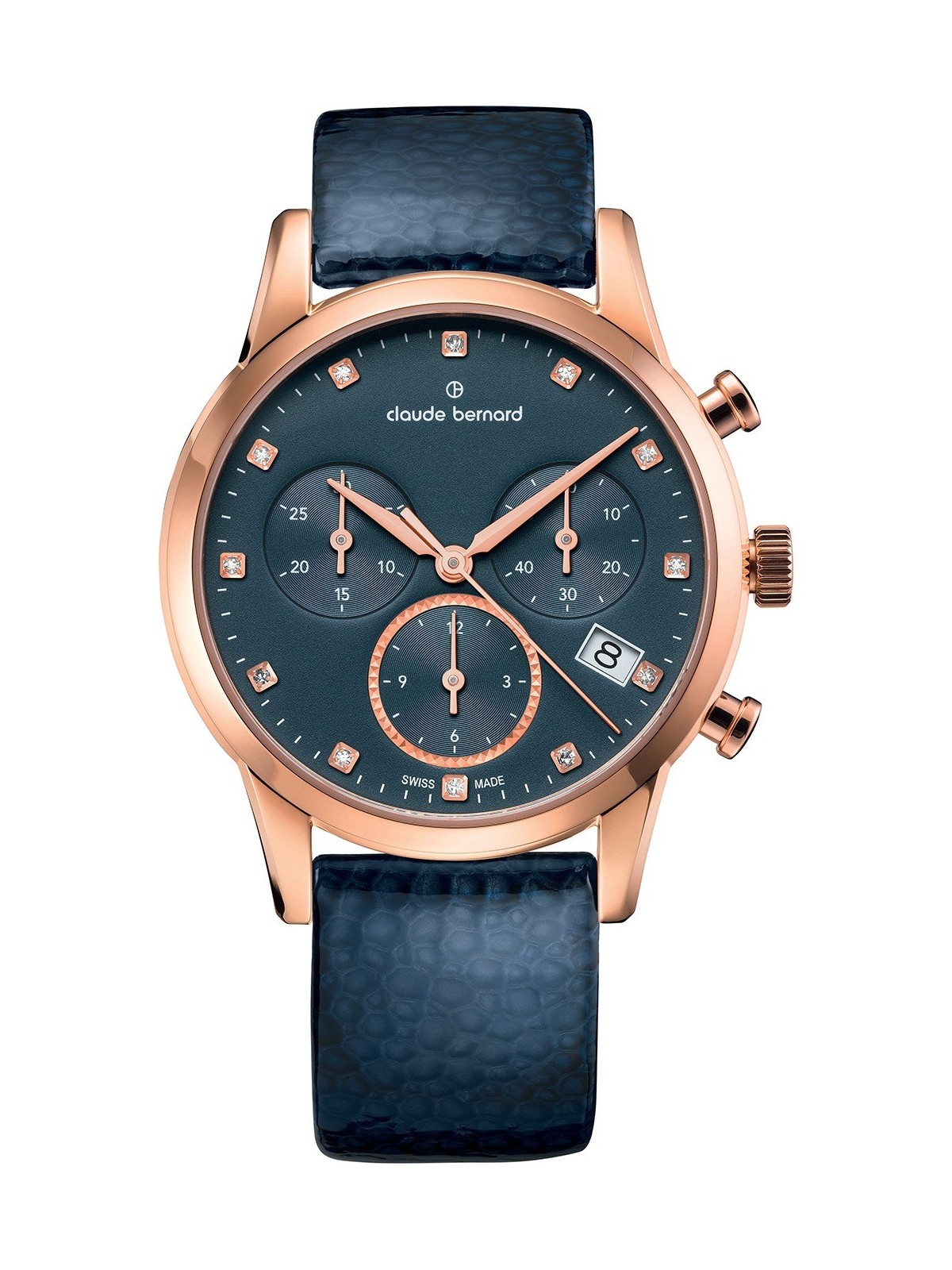 orologio donna Claude Bernard 10231-37R-BUIPR1 Ladies Watch Classic Chronograph 35mm 5ATM