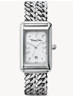 orologio donna Thomas Sabo WA0428-201-201 Ladies Watch Rectangular Silver-Colored 22mm 3ATM