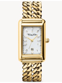 orologio donna Thomas Sabo WA0429-291-207 Ladies Watch Rectangular Gold-Colored 22mm 3ATM