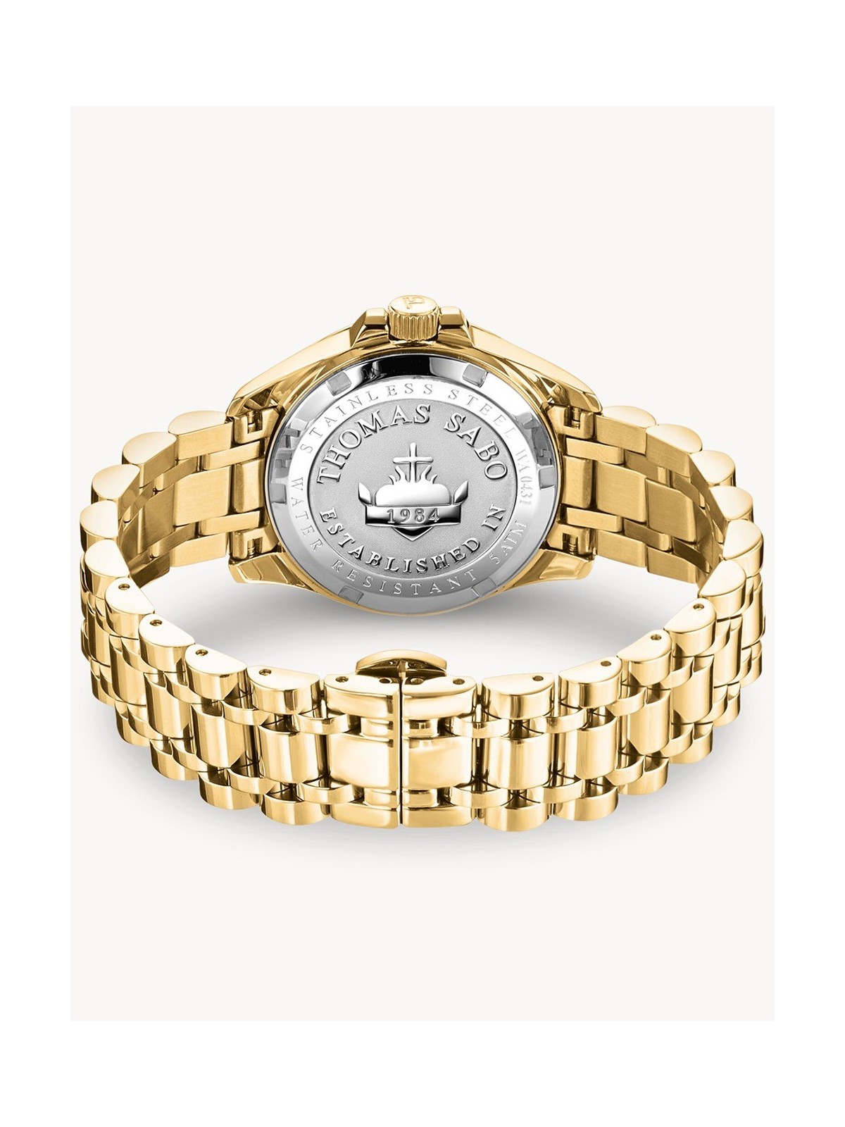 orologio donna Thomas Sabo WA0431-291-207 Ladies Watch black-gold 33mm 5ATM