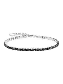 bracciale donna Thomas Sabo A2167-643-11-L21V Tennis Bracelet with Black Stones Silver