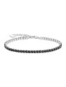 bracciale donna Thomas Sabo A2167-643-11-L21V Tennis Bracelet with Black Stones Silver
