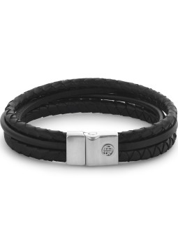 bracciale uomo Rebel & Rose RR-M0054-S-XL Bracelet Full Metal Premium Combo 12mm Black