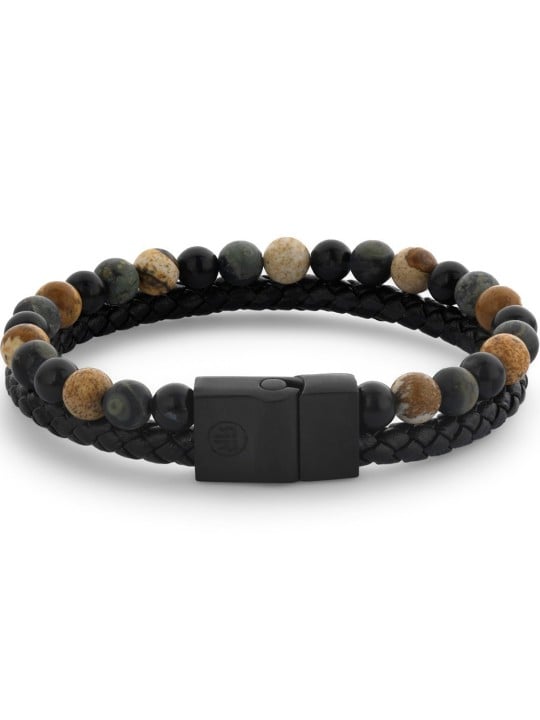 bracciale uomo Rebel & Rose RR-M0059-S-L+ Bracelet Full Metal Combo 12mm Autumn Storm