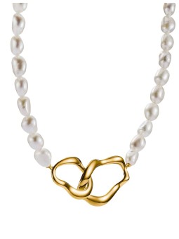 collana donna Thomas Sabo KE2321-430-14-L50V Pearl Necklace Natural Beauty Gold-Plated Ladies